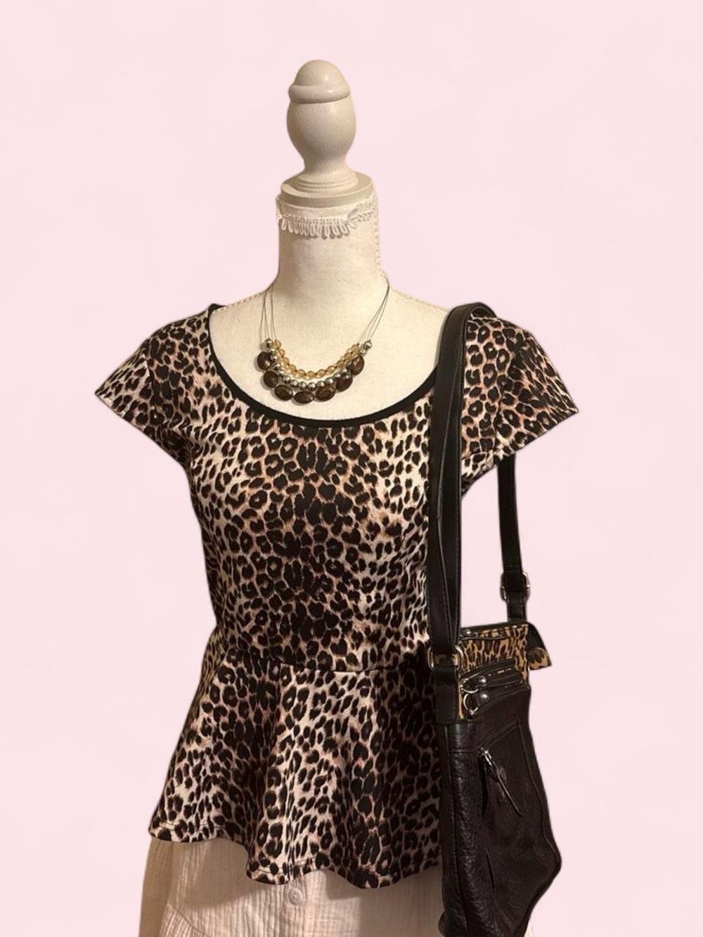 Y2K Leopard Print Top